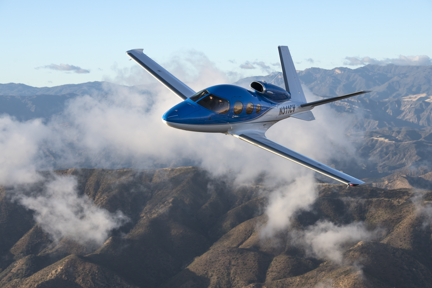 Cirrus Vision Jet flying